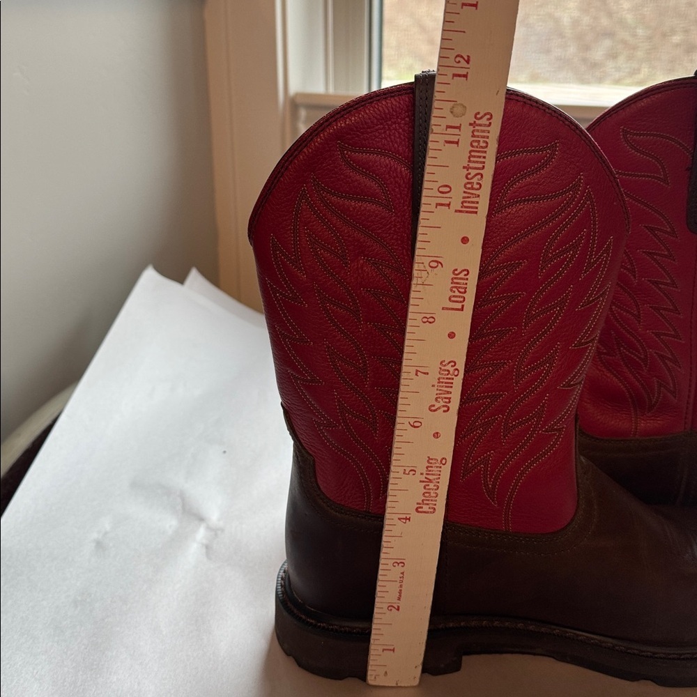 Ariat Work Boots Mens 11D Brown/Red Leather EH ASTM F2892-11 Western Cowboy - Picture 8 of 9
